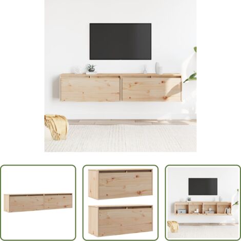 Mobili da parete -  Pensili 2 pz 80x30x35 cm in Legno Massello di Pino