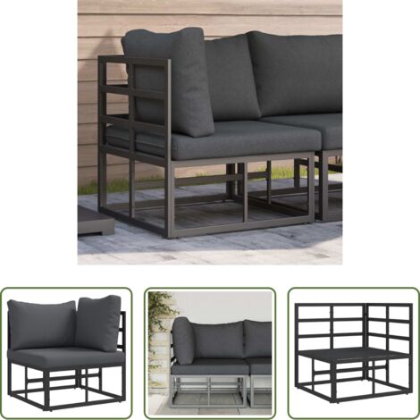 Mobili esterni -  Mobili da Esterno Nero e antracite 71,5 x 71,5 x 71 cm Metallo
