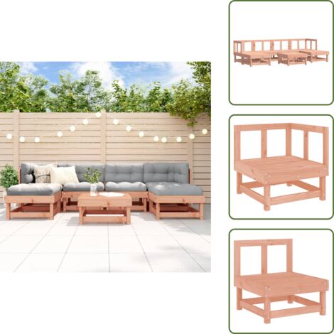 Mobili esterni - vidaXL Set Salotto da Giardino 7 pz in Legno Massello di Douglas - Design modulare