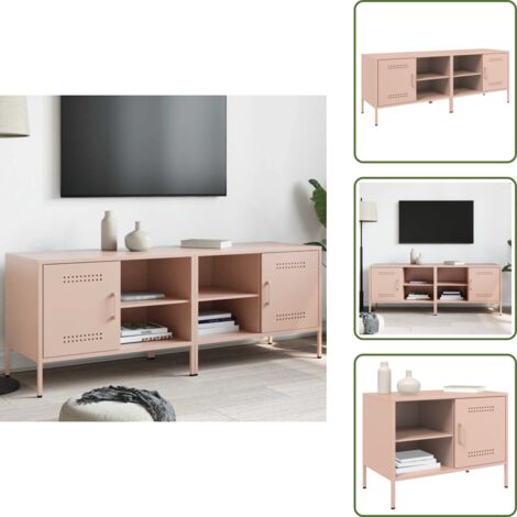 Mobili in acciaio - vidaXL Mobili TV 2pz Rosa 68x39x50,5 cm in Acciaio - TV stand rosa