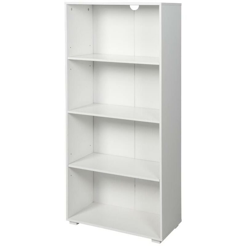 Bibliothèque à quatre étagères blanc