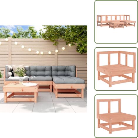 Mobili in legno - vidaXL Set Salotto da Giardino 5 pz in Legno Massello di Douglas - Design modulare