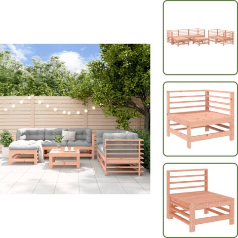 Mobili in legno - vidaXL Set Salotto da Giardino 7 pz in Legno Massello di Douglas - Design modulare