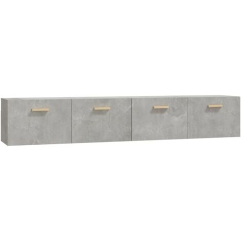 Mobili Parete 2 pz Grigio Cemento 100x36,5x35 cm in Multistrato vidaXL