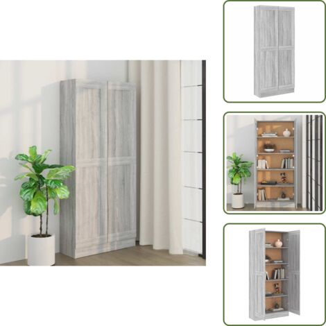 Mobili per casa - vidaXL Comodino Grigio Sonoma 82,5x30,5x185,5 cm in Legno Multistrato - Armadietto