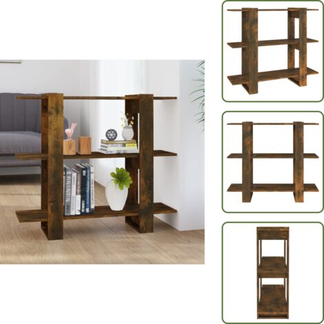 Mobili per casa - vidaXL Libreria/Divisorio Rovere Fumo 100x30x87 cm - Arredamento moderno