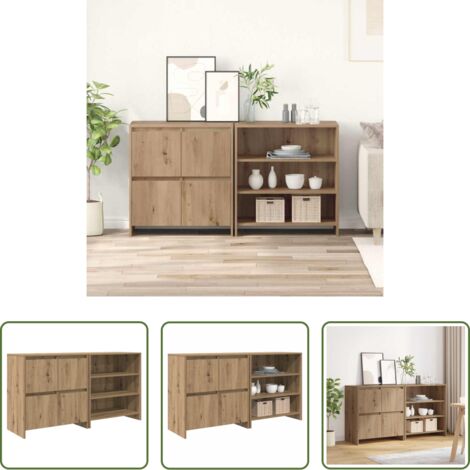 Mobili per soggiorno -  Credenza 2 pcs Rovere artigianale 70 x 41 x 75 cm