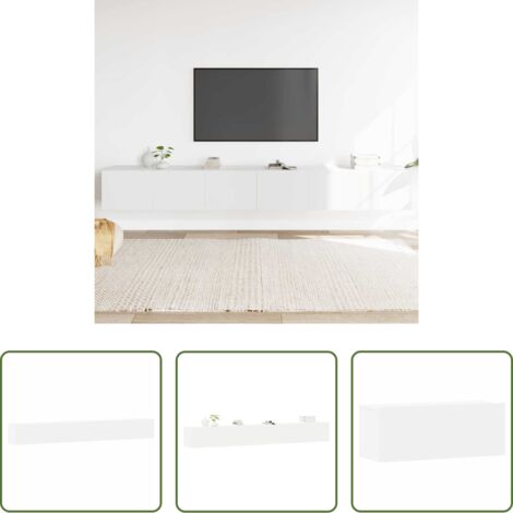 Mobili porta TV -  Set Mobili Porta TV 3 pz Bianco in Legno Multistrato