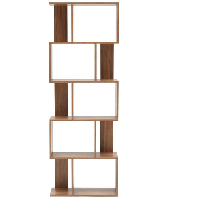 Mobili Rebecca - Rebecca Mobili Bibliothèque Etagère 5 Etagères Marron Moderne Bois 172,5x60x24,5