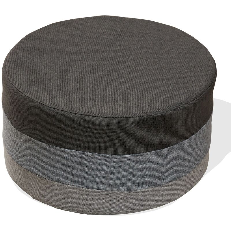 Mobili Rebecca - Rebecca Mobili Pouf Repose-pieds Plat Tissu Mobilier Vintage 25x45x45