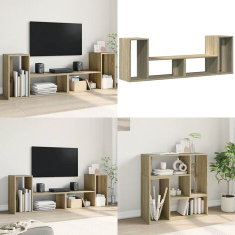 Mobili TV 2 pz Rovere Sonoma 75x30x50 cm in Legno Multistrato - Credenza TV - Mobile TV Rovere Sonoma