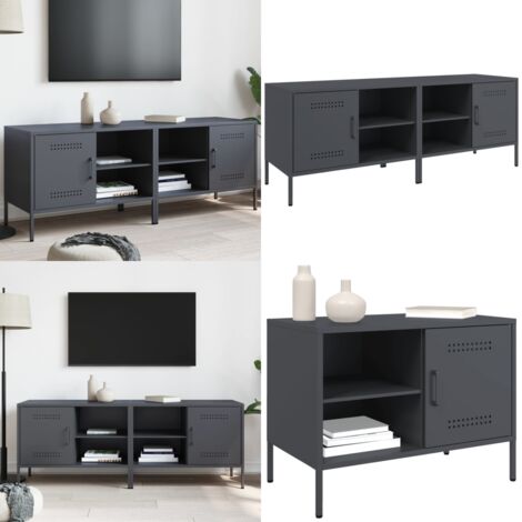 Mobili TV 2pz Antracite 68x39x50,5 cm in Acciaio - TV stand - Armadio TV