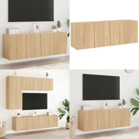 Mobili TV a Parete 2pz Rovere Sonoma 60x30x41 cm - Mobile TV - Armadio TV