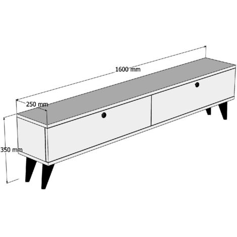 Mobili TV, tavolo TV, credenza bassa Stand Bianco Noce