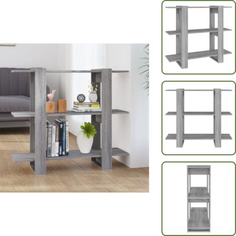 Mobili - vidaXL Libreria/Divisorio Grigio Sonoma 100x30x87 cm - Ripiano