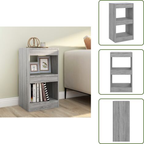 Mobili - vidaXL Libreria/Divisorio Grigio Sonoma 40x30x72 cm - Spazio