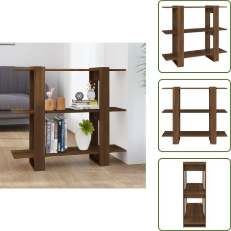 Mobili - vidaXL Libreria/Divisorio Rovere Marrone 100x30x87 cm - Ripiano