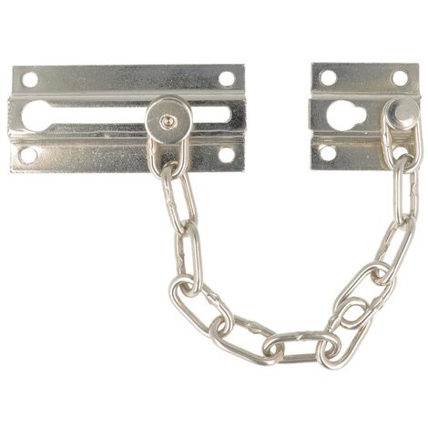 MOBILIA - 1 CHIUDI PORTA CON CATENA IN FERRO NICHELATO
