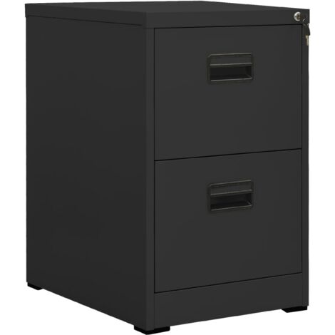 Mobiliario de oficina cajoneras con 2 cajones 46 x 62 x 72,5 cm en acero antracita DEC024501