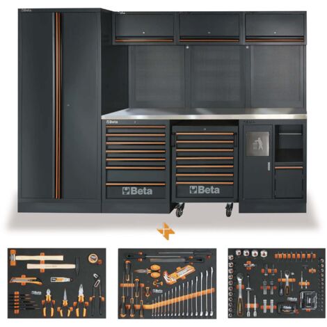 Mobiliario de taller Beta C45PRO X con 196 herramientas gratuitas
