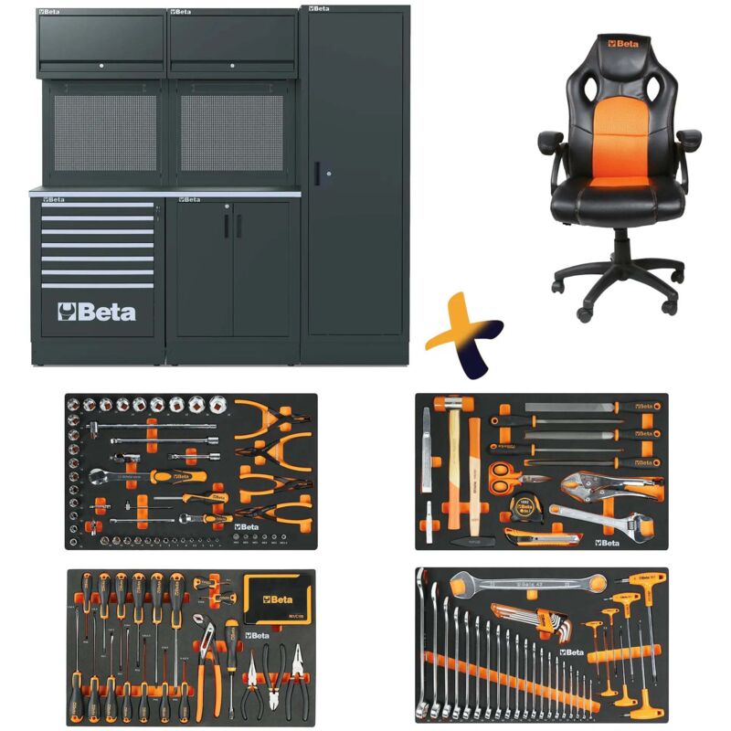 Mobiliario de taller Beta RSC50 2.0 D con 224 herramientas gratuitas