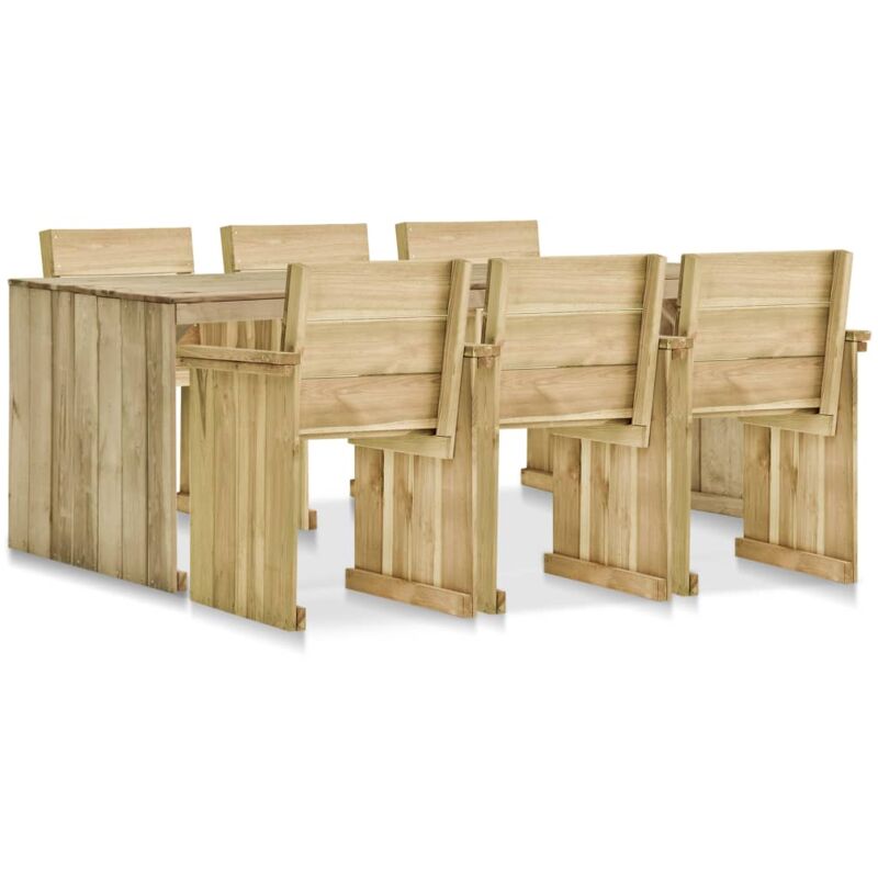 Vidaxl - Ensemble à manger d'extérieur 7 pcs Bois de pin imprégné