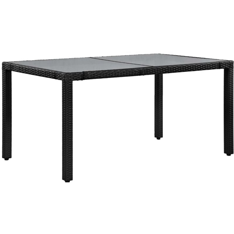 Vidaxl - Mobilier à dîner d'extérieur 7 pcs Résine tressée Noir