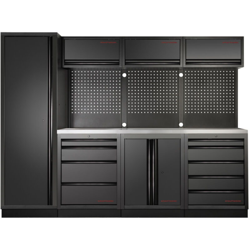 Kraftwerk - Mobilier d'atelier 4 éléments plan de travail en acier inoxydable