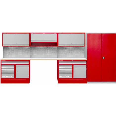 Mobilier d'atelier 4,4m et armoire de rangement MW Tools PRACO3550K