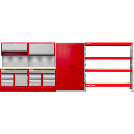 Mobilier d'atelier 5,3m armoire et rayonnage de stockage MW Tools PRACO295KS