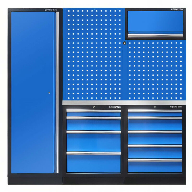 King Tony - Mobilier d'atelier complet Noir - Bleu - Inox - 10 pcs