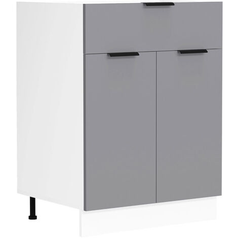 Mobilier de cuisine submergé Fasola H. 82 x L. 60 x P. 46 cm Blanc / Anthrazit
