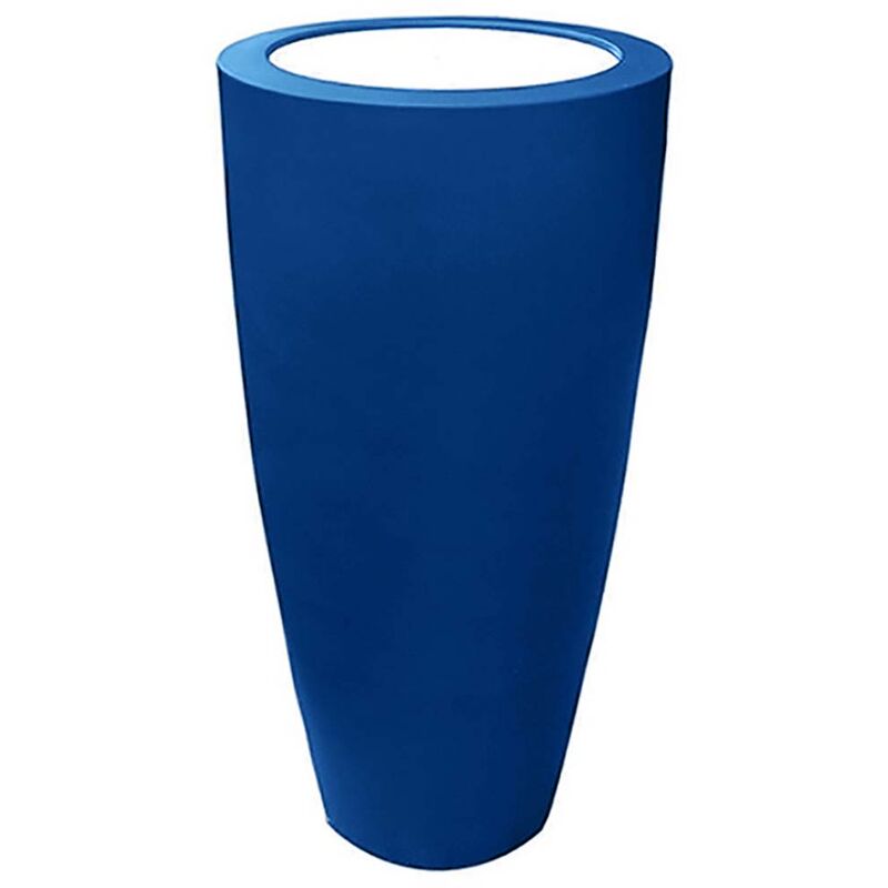 Pot conique 3 en 1 pot de fleurs-mange debout-seau à champagne dessus polyéthylène blanc-Bleu-121cm - Bleu
