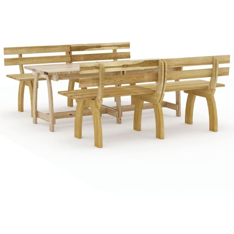 Ensemble à manger de jardin 3 pcs Bois de pin imprégné vidaXL
