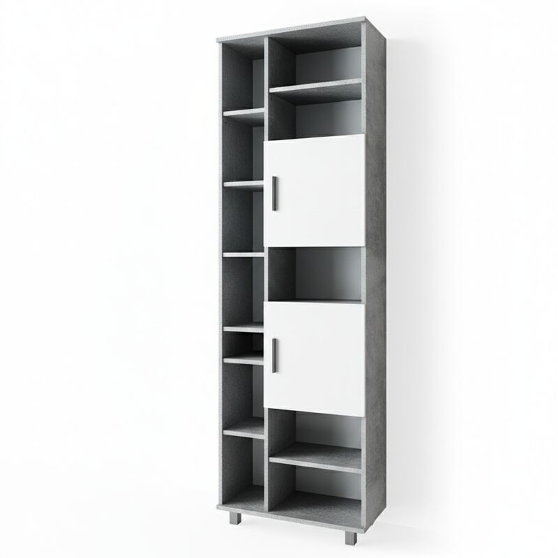 Vicco - Meuble de rangement de salle de bain Ilias, Béton, 60 x 190 cm