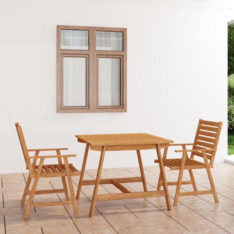 Vidaxl - Mobilier de salle à manger de jardin 3 pcs Bois d'acacia solide