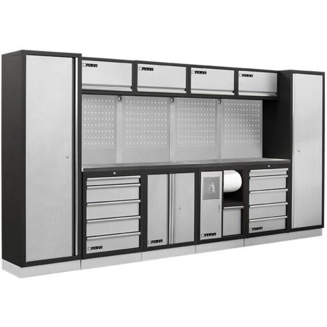 Mobilier modulable mobilier d'atelier bancs armoires tiroirs Fervi a008b