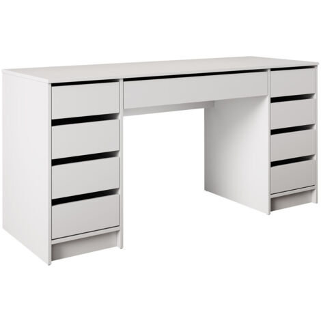 Bureau 120 Cm Avec Niche Et Bibliothèque - Table D'étude/travail - Multicouleur, Neuf