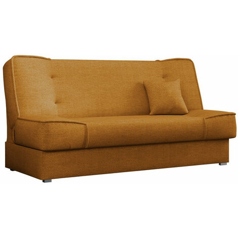 Mobilier1 – Canapé convertible 3 places avec fonction couchage – Mécanisme Click-Clack – Largeur 175 cm – Boîte à literie – Fabriqué en Union Européenne