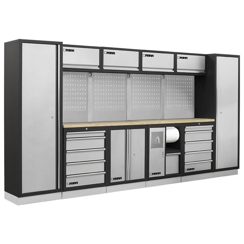 Fervi - mobiliers d'atelier ensemble etabli râtelier armoire garage A007B