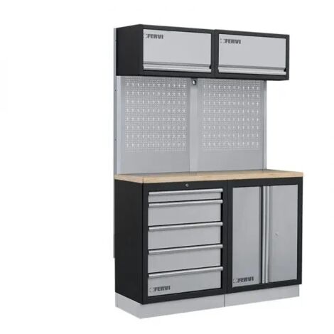 MOBILIERS D'ATELIER ENSEMBLE ETABLI RÂTELIER ARMOIRE GARAGE FERVI A007M