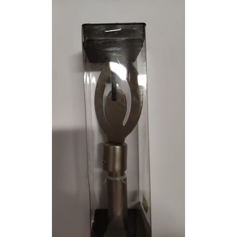 MOBOIS - BASTONE PER TENDE ESTENSIBILE CON POMOLO OVALE EFFETTO ARGENTO 120-210CM