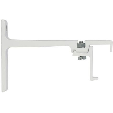 MOBOIS - Support mural métal simple 24 x 16 avancée 80 mm blanc x2