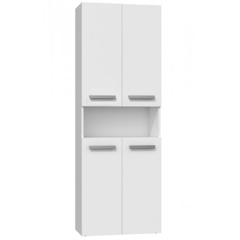 MOBY  Bathroom cabinet with two baskets  Minimalist handles  Dimensions : 174x60x30  Storage column