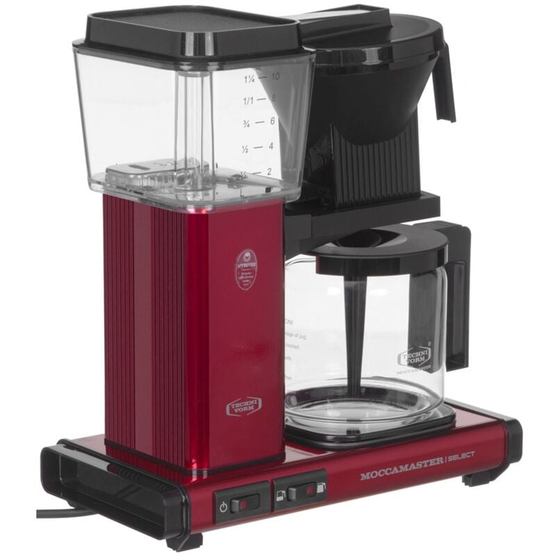 Moccamaster kbg select macchina per caffè a filtro rosso metallizzato