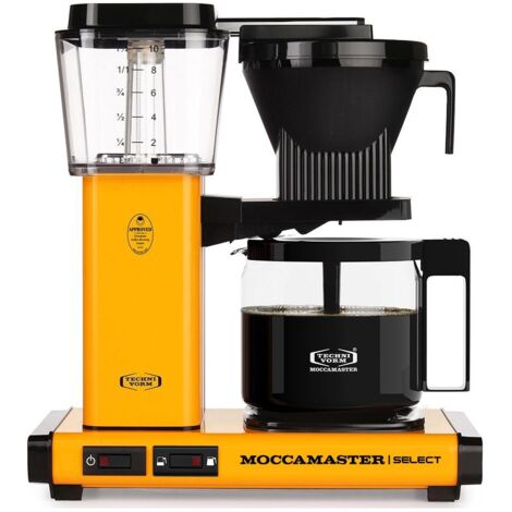 Moccamaster KBG Select, macchina da caffè con filtro, 1,25 litri, 1520 W, pepe giallo