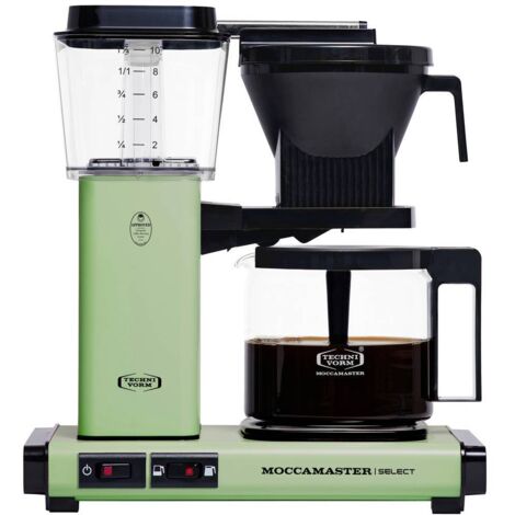 Moccamaster KBG Select Macchina per il Caff� Americano Automatica in Verde Pastello con Capacit� di 10 Tazze e Caraffa in Vetro, Funzione di Mantenimento della Temperatura