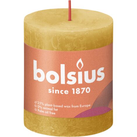 Moccolo Rustico 80/68 Giallo BOLSIUS