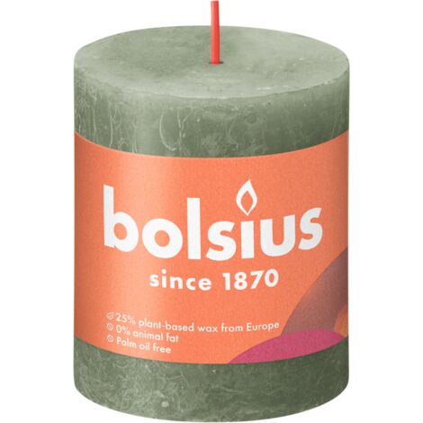 Moccolo Rustico 80/68 Oliva BOLSIUS