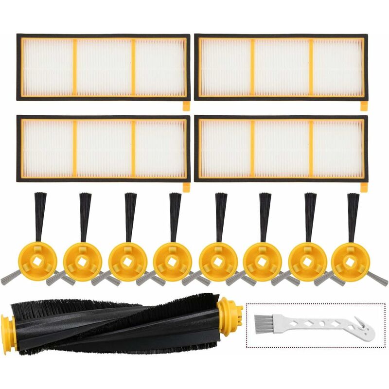 

Mochenli Kit de accesorios de repuesto para robot aspirador Shark ION RV700 RV720 RV750 RV750C RV755, 4 filtros, 8 cepillos laterales, 1 cepillo